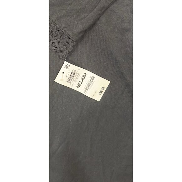 State of Day Macy’s 2pc Sleepwear Modal Bundle M Black Long Gown & Robe New - Picture 8 of 10